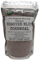 USDA Organic Certified Roasted Blue Cornmeal One Pound Bag