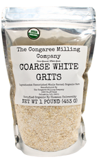 One Pound UDA Organic. Stone-Ground Whole-Grain Coarse White Grits