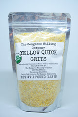 The Congaree Milling Company Organic Yellow Quick Grits 1 Pound Bag