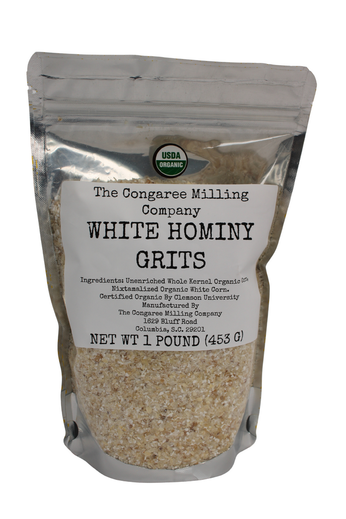 USDA Organic White Corn Hominy Grits 1 Pound Bag