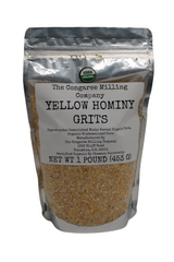 USDA Certified Organic Yellow Hominy Grits 1 Pound Bag