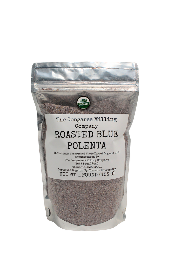 USDA Certified Organic Roasted Blue Polenta 1 Pound Bag