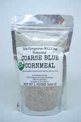 The Congaree Milling Company Organic Coarse Blue Cornmeal 1 Pound Bag