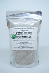 The Congaree Milling Company Organic Fine Blue Cornmeal 1 Pound Bag