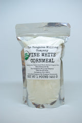The Congaree Milling Company Organic Fine White Cornmeal 1 Pound Bag