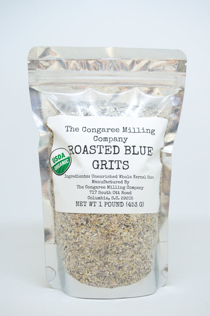 The Congaree Milling Company Organic Roasted Blue Grits 1 Pound Bag