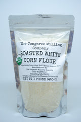 The Congaree Milling Company Organic Roasted White Corn Flour 1 Pound Bag