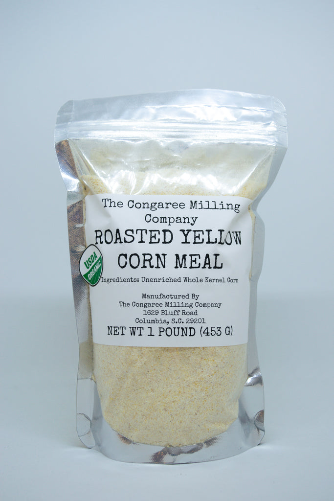 The Congaree Milling Company Organic Roasted Yellow Cornmeal 1 Pound Bag
