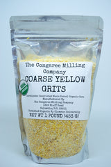 The Congaree Milling Company Organic Coarse Yellow Grits 1 Pound Bag